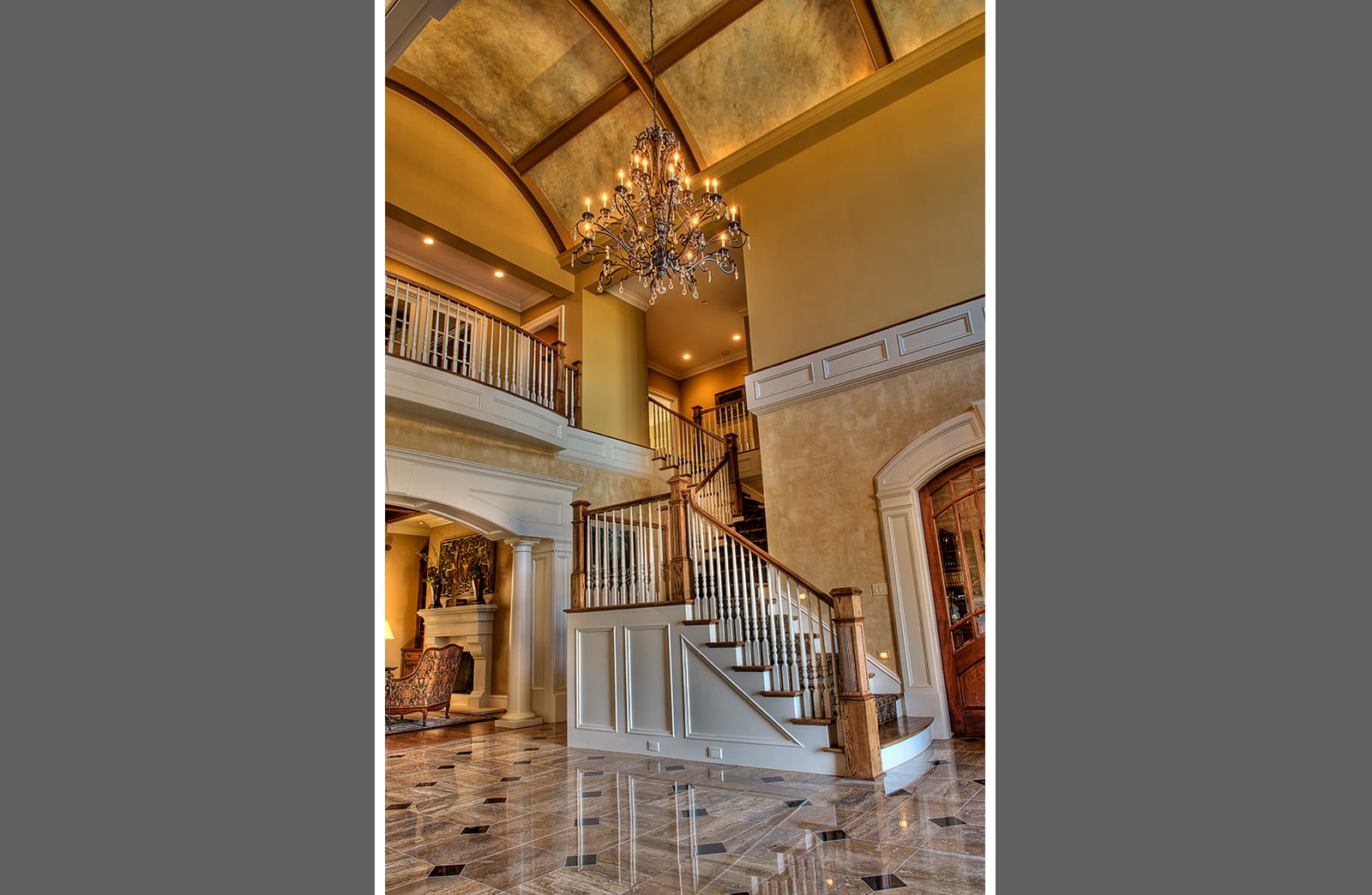 Downtown Greenville Home Staircase