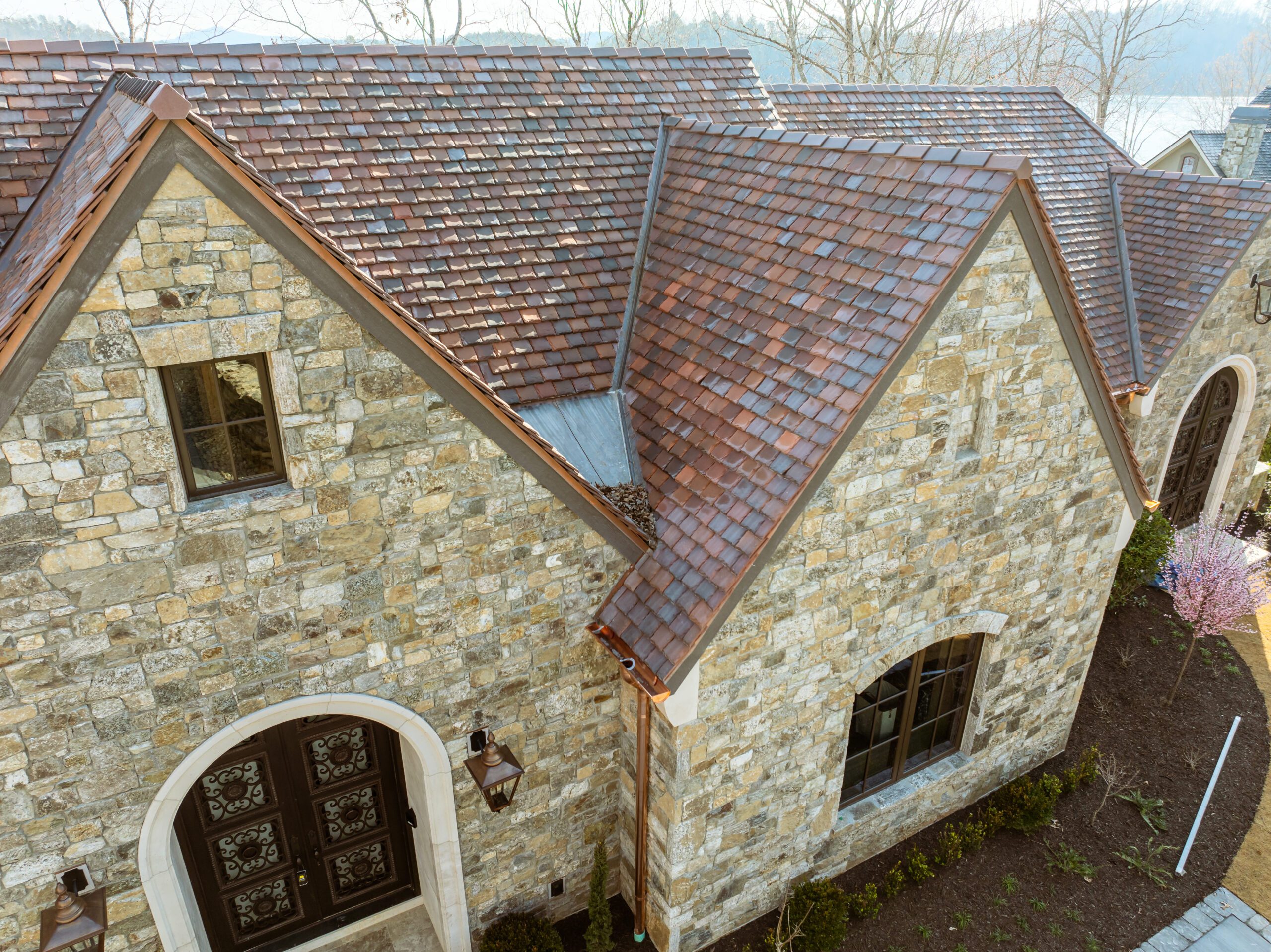 Custom Lake home at The Cliffs at Keowee Falls Roof Detail