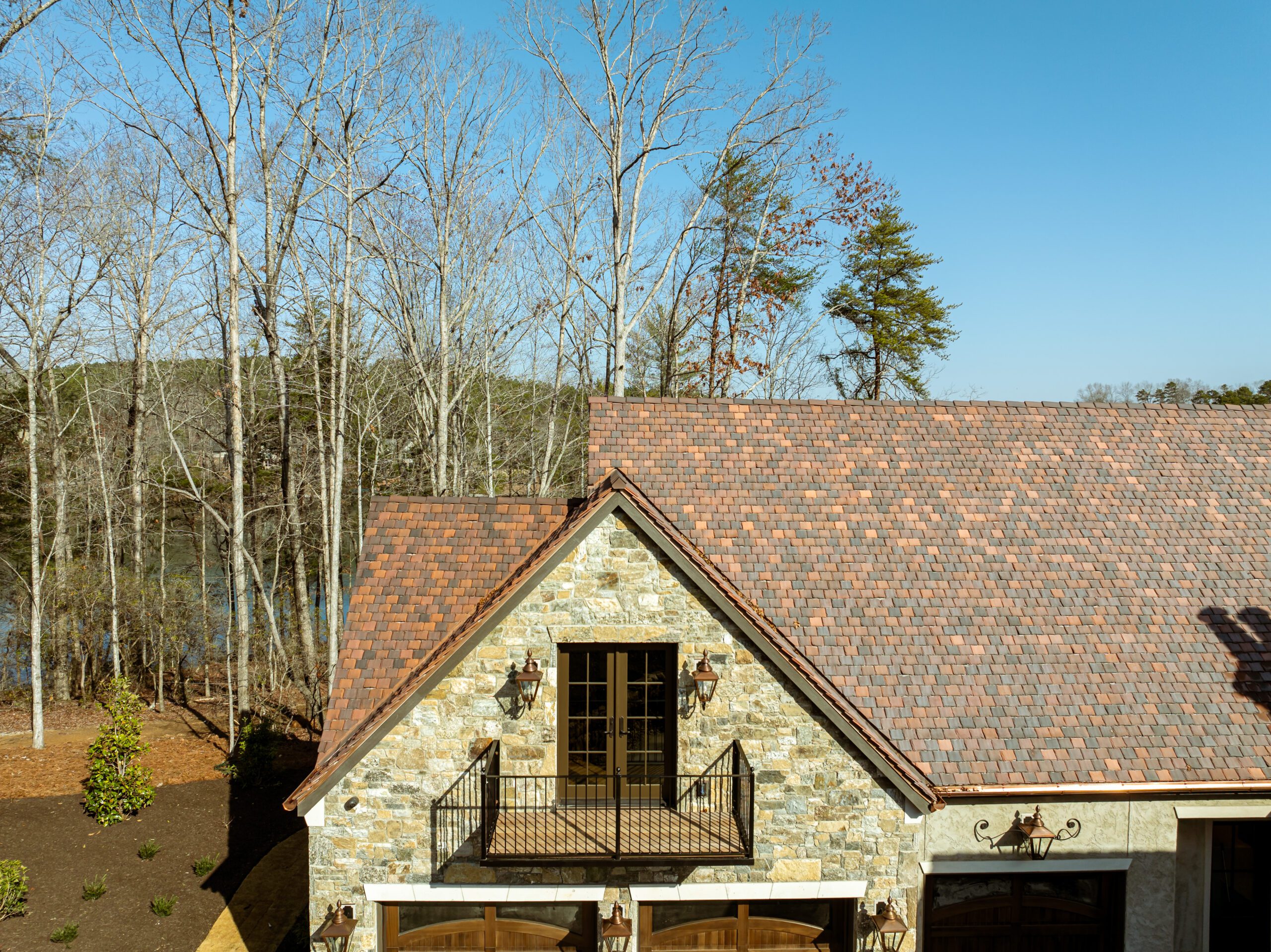 Custom Lake home at The Cliffs at Keowee Falls Roof Detail