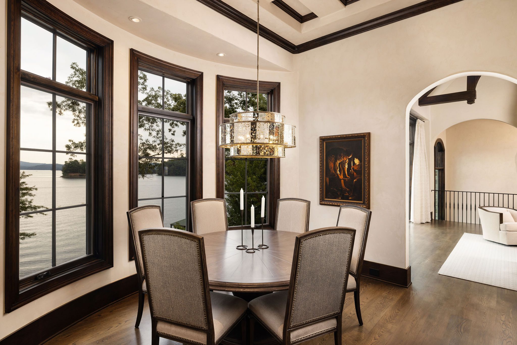 Custom Lake Home Dining Room in The Cliffs Keowee Falls