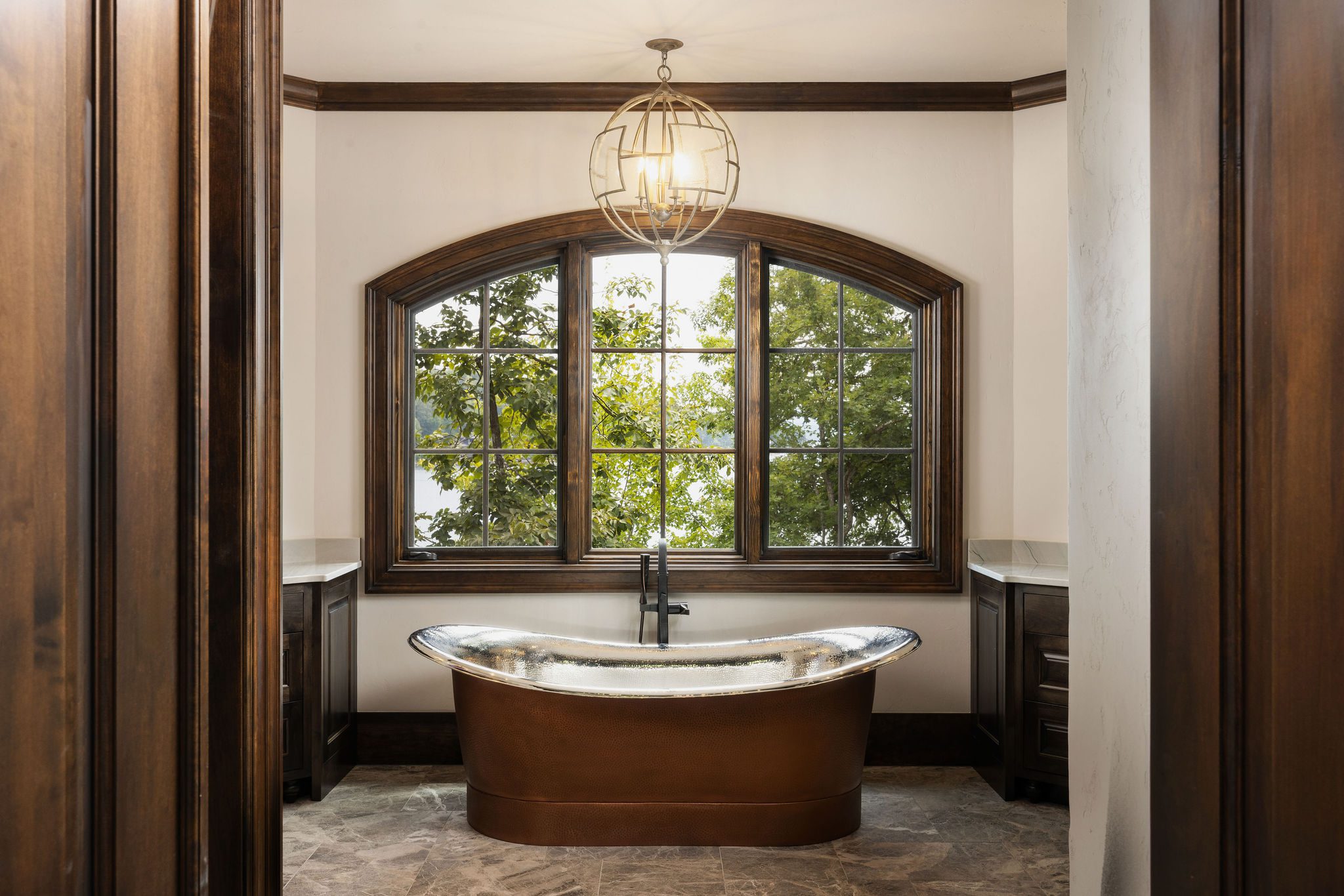 Custom Lake Home Primary Bathroom in The Cliffs Keowee Falls