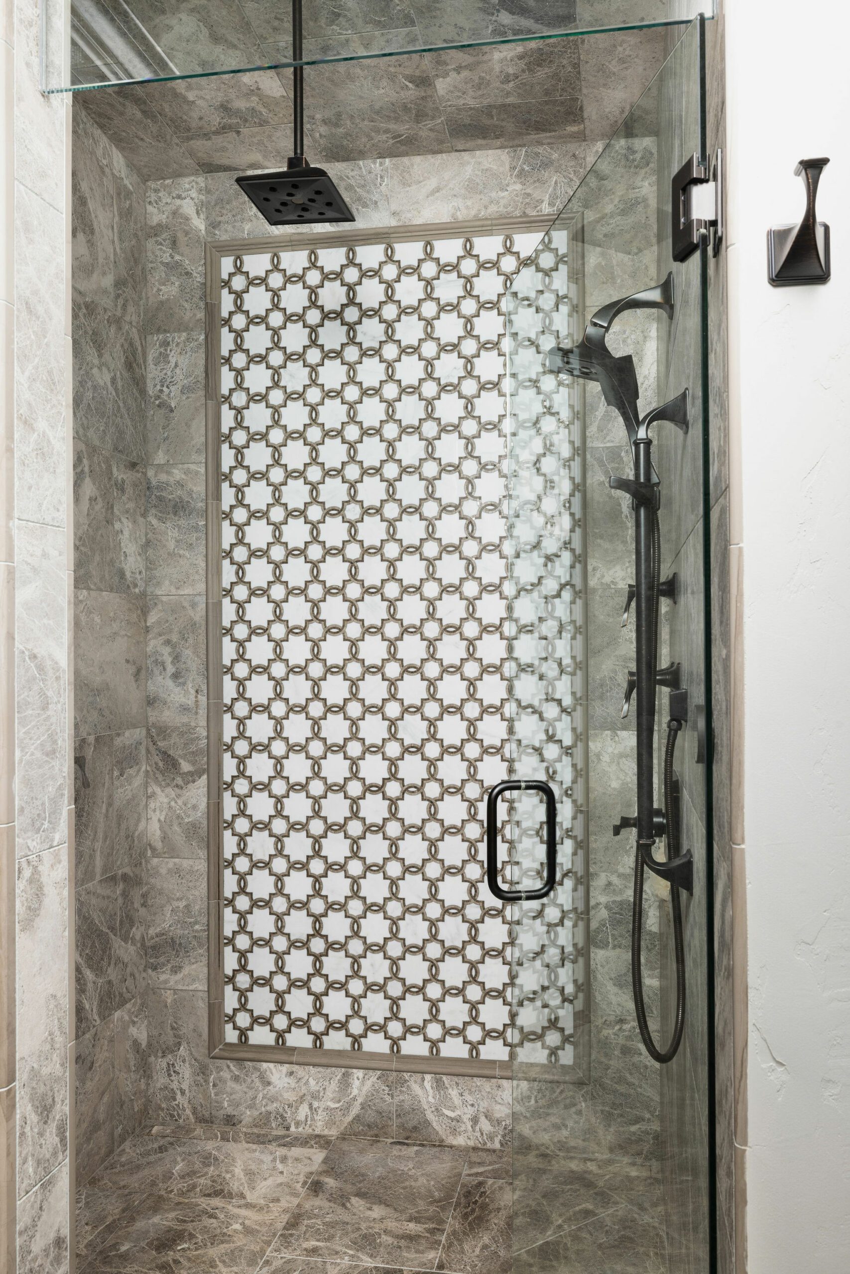 Custom Lake Home Primary Bathroom Shower in The Cliffs Keowee Falls